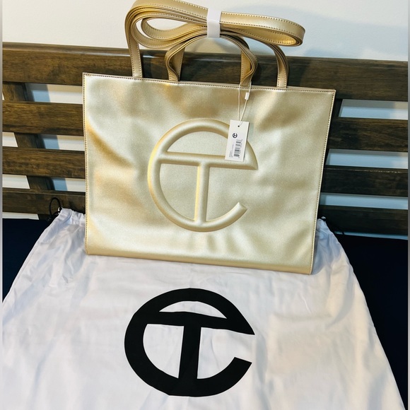 Telfar Handbags - TELFAR Large Shopping Bag-Gold